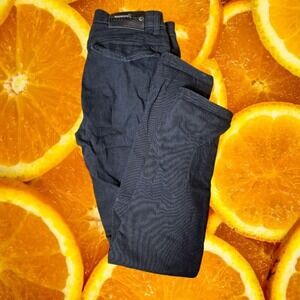 Copper Rivet Cargo Pants Moto Style Zippers Black Denim Pants‎ Size L